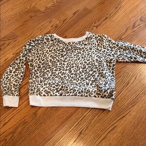 Amuse Society Leopard Print Sweater - Black and White